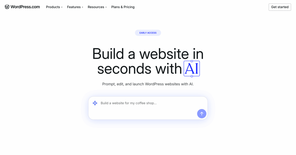 画像:AI Website Builderのサイト